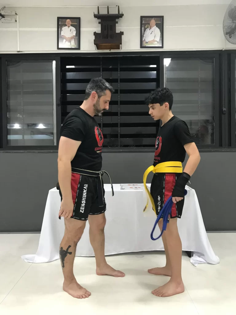 Graduacao de faixas do kickboxing do Sensei Dojo