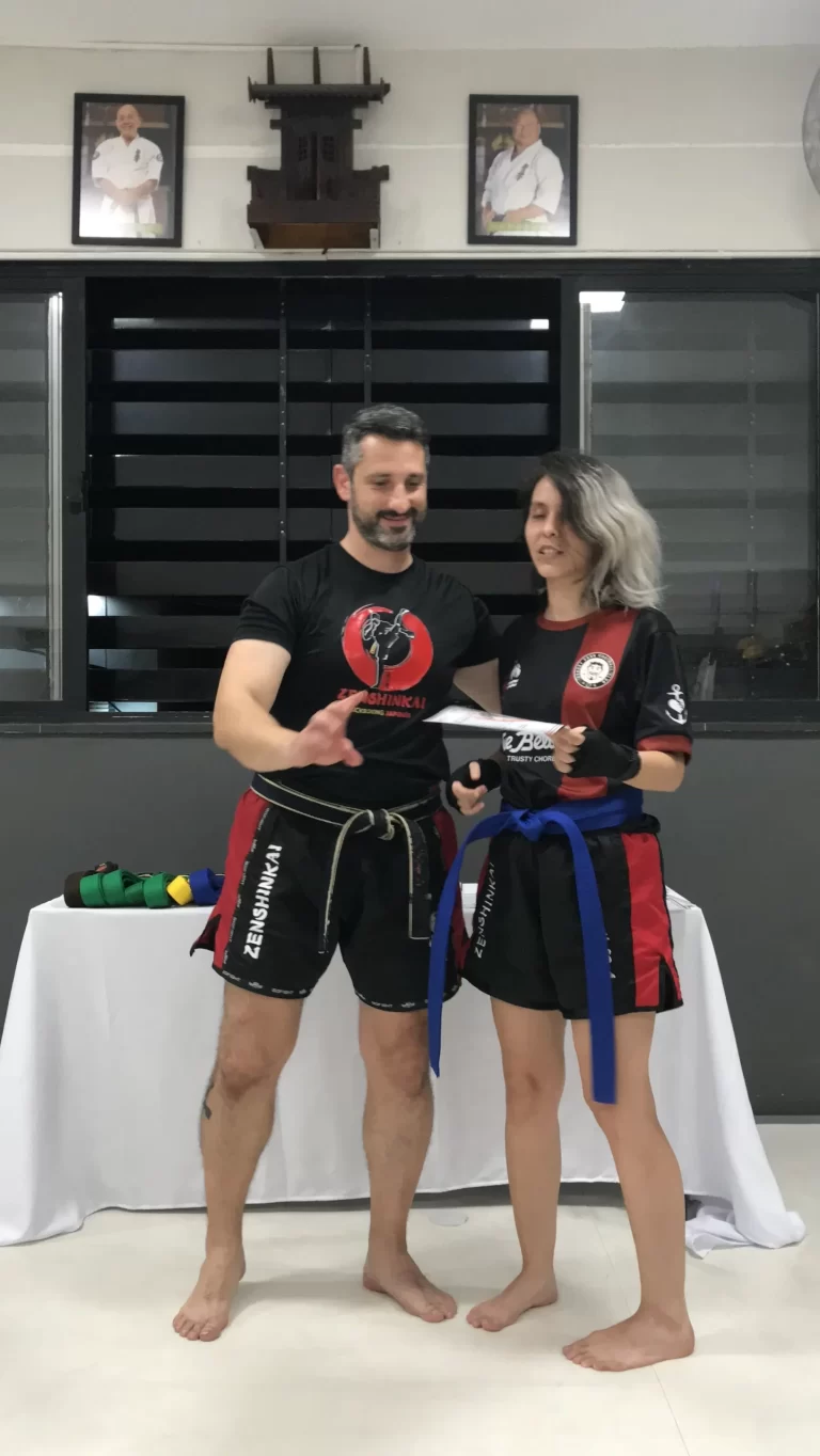 Graduacao de faixas do kickboxing do Sensei Dojo