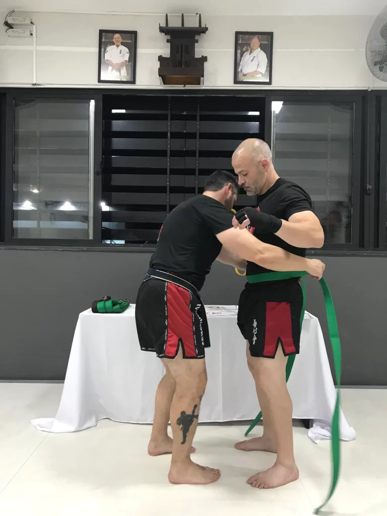 Graduacao de faixas do kickboxing do Sensei Dojo