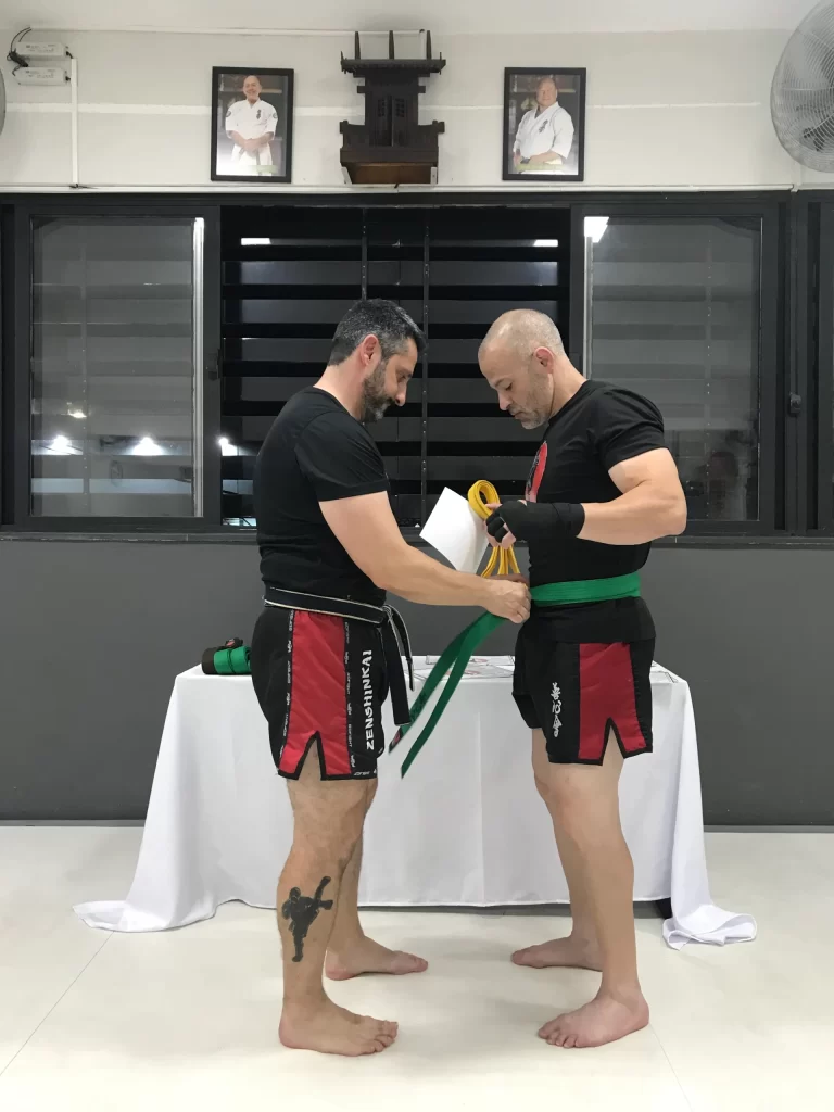 Graduacao de faixas do kickboxing do Sensei Dojo