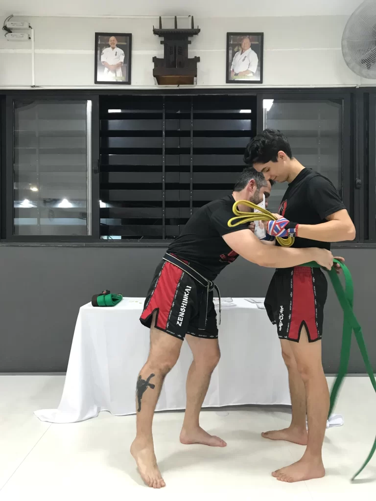 Graduacao de faixas do kickboxing do Sensei Dojo