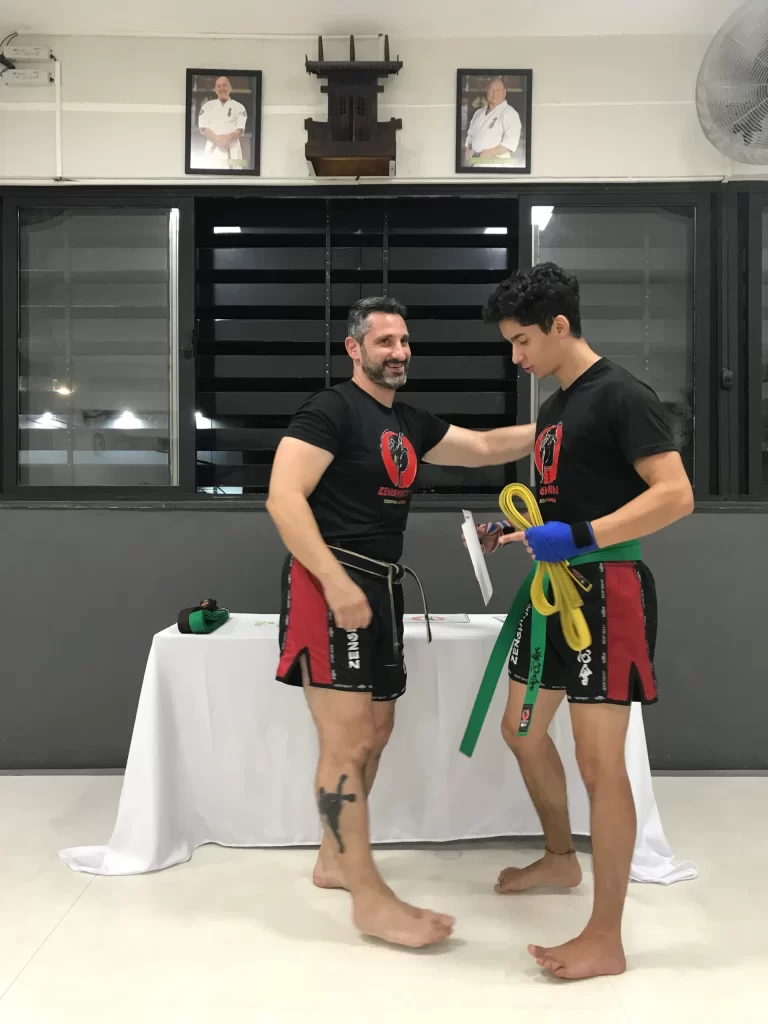 Graduacao de faixas do kickboxing do Sensei Dojo