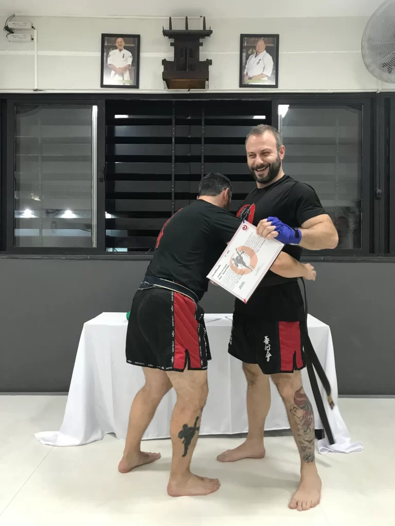 Graduacao de faixas do kickboxing do Sensei Dojo