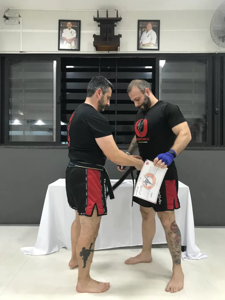 Graduacao de faixas do kickboxing do Sensei Dojo