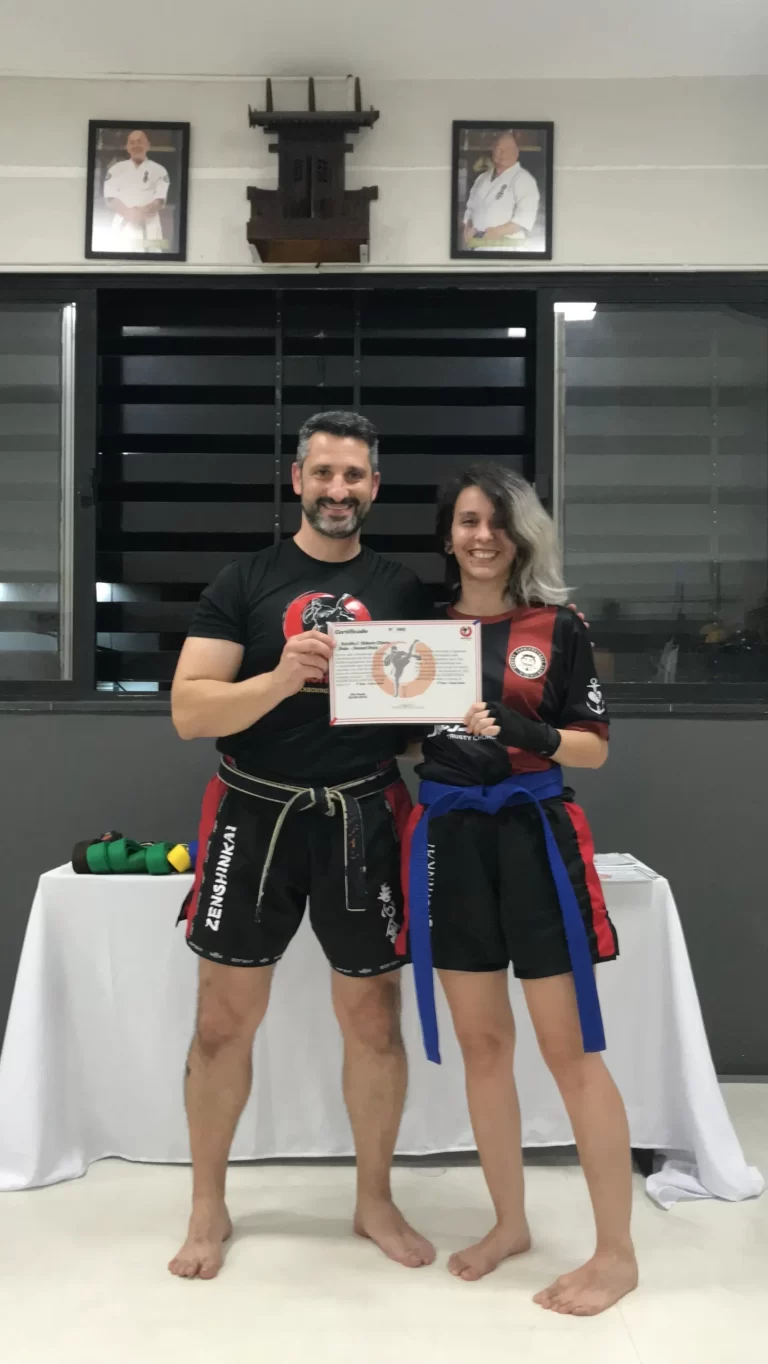 Graduacao de faixas do kickboxing do Sensei Dojo