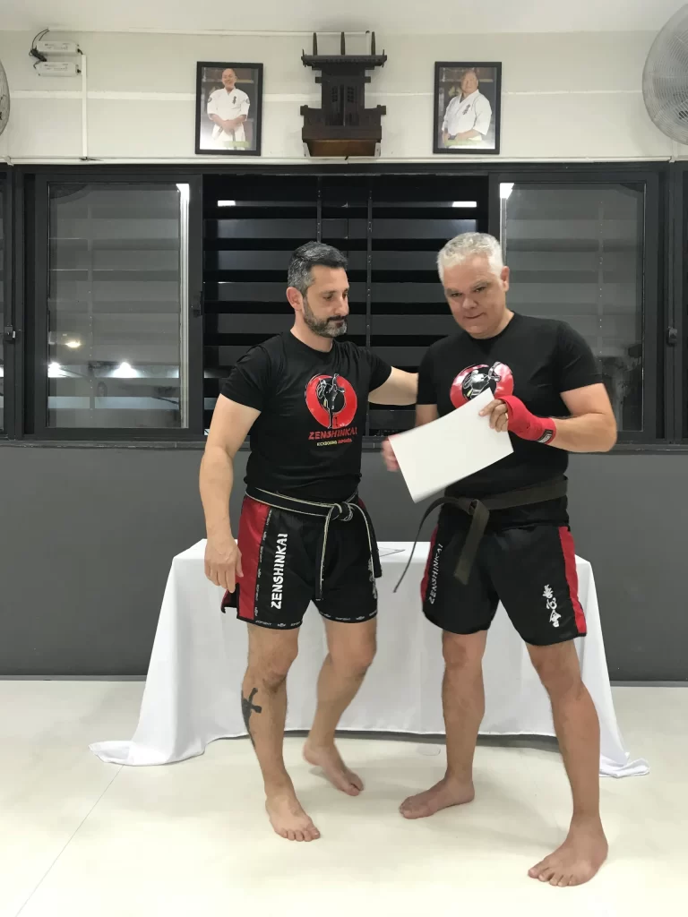 Graduacao de faixas do kickboxing do Sensei Dojo