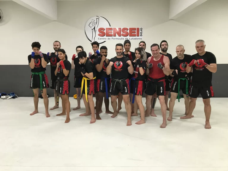 Graduacao de faixas do kickboxing do Sensei Dojo