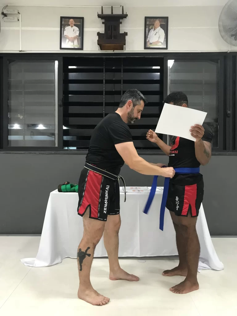 Graduacao de faixas do kickboxing do Sensei Dojo