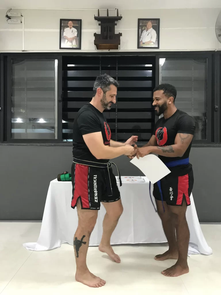 Graduacao de faixas do kickboxing do Sensei Dojo